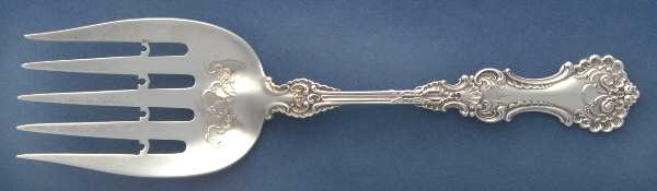 Pompadour (Sterling, 1895-1898) Small Solid Fish Serving Fork