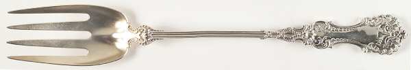 Pompadour (Sterling, 1895-1898) Oversize Solid Salad Servng Fork