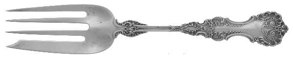Pompadour (Sterling, 1895-1898) Individual Solid Fish Fork by Whiting Manf Co