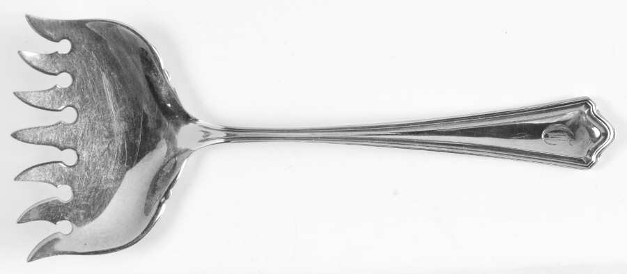 Portland (Sterling, 1913-1914, No Monograms) Large Solid Tined Sardine Serving Fork