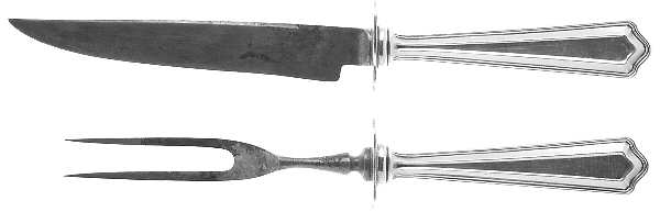 Portland (Sterling, 1913-1914, No Monograms) Small Stainless Blade 2-Piece Steak Carving Set