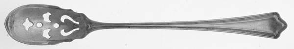 Portland (Sterling, 1913-1914, No Monograms) Pierced Bowl Short Handle Olive Spoon