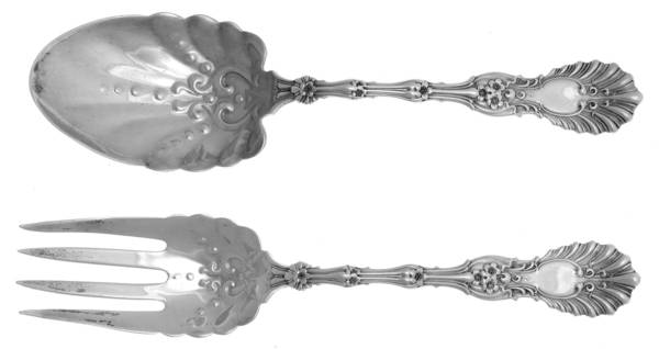 Radiant (Sterling, 1895) (2 Pc) Solid Salad Set