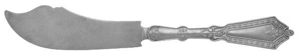 Rosette (Sterling, 1890) Flat Handle Master Butter Knife