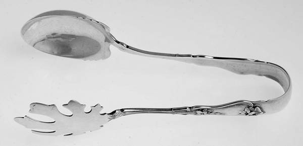 Violet (Sterling, 1905) Large Ice Serving Tongs by Whiting Manf Co
