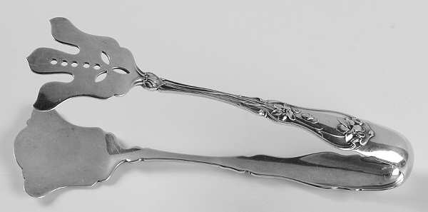 Violet (Sterling, 1905) Large Solid Sandwich Tongs