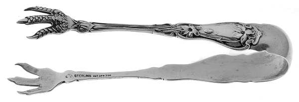 Violet (Sterling, 1905) Large Sugar Tongs by Whiting Manf Co