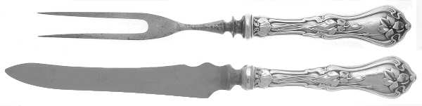 Violet (Sterling, 1905) 2-Pc Individual Bird Carving Set w/Silverplate Bld