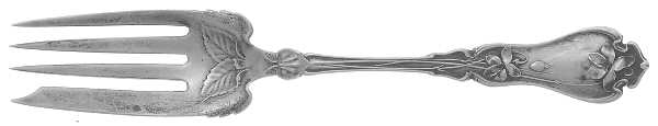 Violet (Sterling, 1905) Individual Solid Fish Fork by Whiting Manf Co