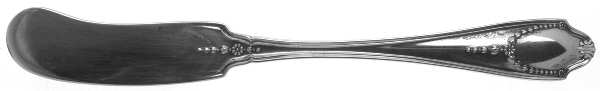Wedgwood (Sterling, 1910, No Monograms) Flat Handle Butter Spreader