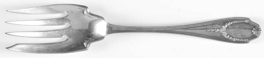 Wedgwood (Sterling, 1910, No Monograms) Individual Solid Fish Fork