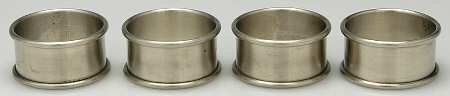 Pewter Hollowware Napkin Ring - Set of 4