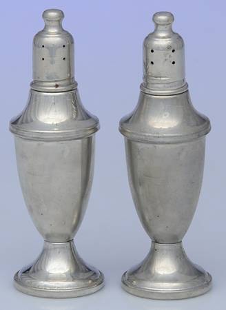 Pewter Hollowware Salt and Pepper Set