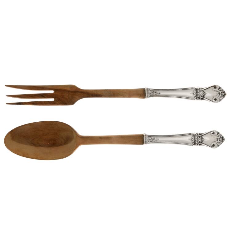 WEB3 (Sterling) Wooden Bowl 2-Piece Salad Set