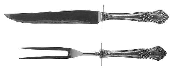 WEB3 (Sterling) 2 Piece Small Carving Set W/ Sterling Guard