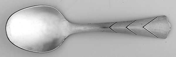 WEB4 (STERLING) Straight Handle Baby Spoon