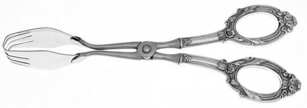 Ancestry (Sterling, 1940) Large Ice Serving Tongs with Stainless Bowl