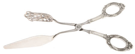 Ancestry (Sterling, 1940) Pastry Tongs W/ Sterling Handle & Stainless Bowl