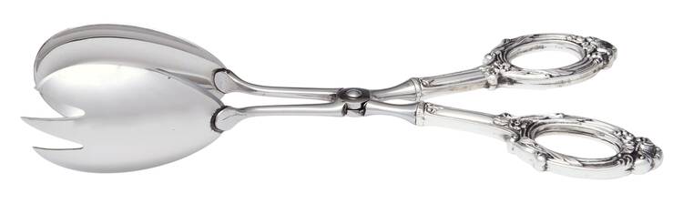 Ancestry (Sterling, 1940) Sterling Handle Stainless Tong Salad Tongs