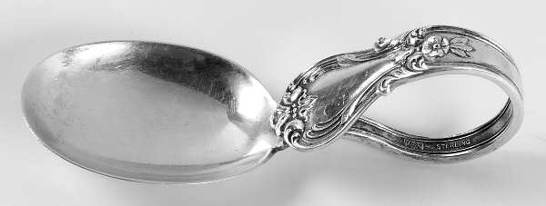 Ancestry (Sterling, 1940) Curved Handle Baby Spoon