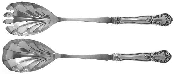 Ancestry (Sterling, 1940) 2-Piece Salad Set with Silverplate Bowl