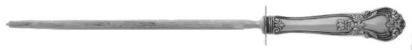 Ancestry (Sterling, 1940) Large Knife Sharpener-Steel Rod w/Sterling Guard