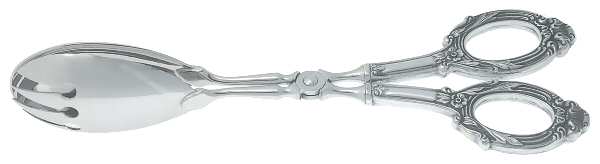 Ancestry (Sterling, 1940) Sterling Handle Salad Tongs, Silverplate Tongs