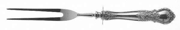 Ballet (Sterling, 1935) Small Steak Carving Fork with Stainless Prongs