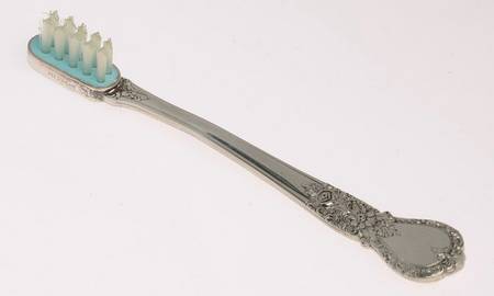 Ballet (Sterling, 1935) Baby Toothbrush with Pewter Handle