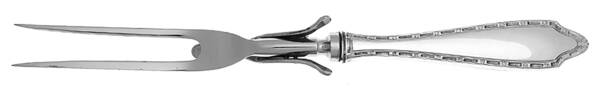 Devon (Sterling, 1925) Large Stainless-Prong Roast Carving Fork