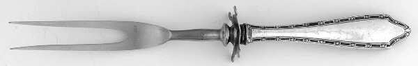 Devon (Sterling, 1925) Small Steak Carving Fork with Stainless Prongs