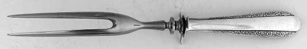 Devotion (Sterling, 1938) Small Carving Fork W/Sterling Guard