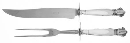 Jenny Lind (Sterling) 2 Piece Small Carving Set W/ Sterling Guard