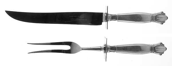 Jenny Lind (Sterling) Small Stainless Blade 2-Piece Steak Carving Set