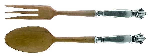Jenny Lind (Sterling) Wooden Bowl 2-Piece Salad Set