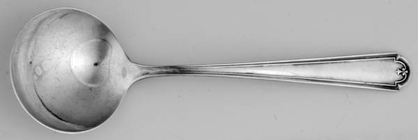 Priscilla Sterling (Sterling, 1928, No Monograms) Round Bowl Soup Spoon (Bouillon)