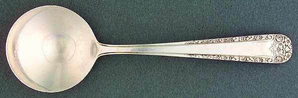 Tea Rose (Sterling, 1940) Round Bowl Soup Spoon (Bouillon)