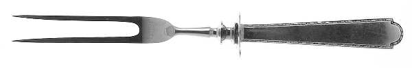 Virginia Sterling (Sterling, 1929) Small Steak Carving Fork with Stainless Prongs