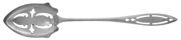 WED2 (STERLING) Pierced Bowl Short Handle Olive Spoon