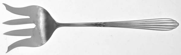 WED6 (STERLING) Large Solid Tined Sardine Serving Fork