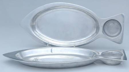 Armetale Hollowware (Non-Silver) Pair of 1 Piece Chip & Dips