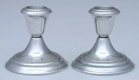Armetale Hollowware (Non-Silver) Pair of 3" Console Candleholders
