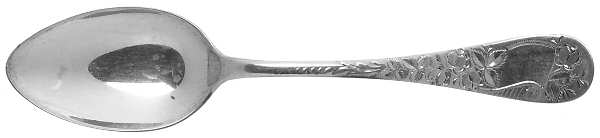 Hand Engraved (Sterling, 1885) Five O'Clock Teaspoon