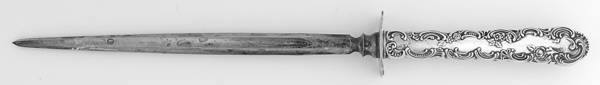 Junior Rococo (Sterling, 1896) Small Steel Rod Sharpener Knife