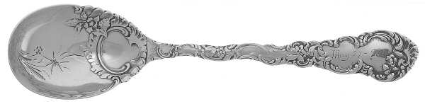 Junior Rococo (Sterling, 1896) Bright Cut Bowl Sugar Spoon