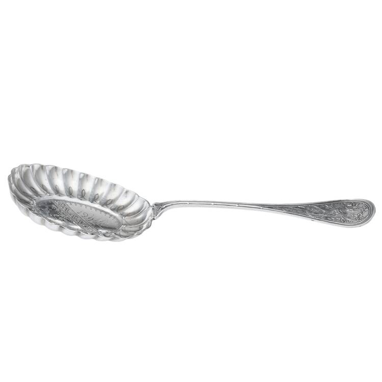 Bird (Sterling, 1865) Ice Cream Serving Spoon Solid Bright Cut