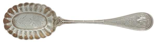 Bird (Sterling, 1865) Spoon-Sugar Shell/Bright Cut