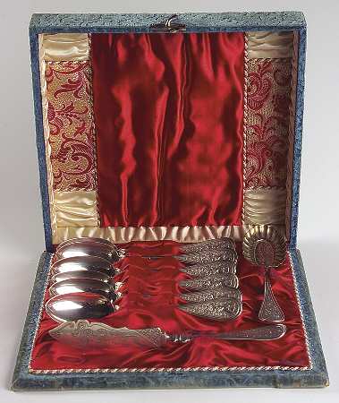 Bird (Sterling, 1865) 8 Piece Tea/Coffee Set with Box