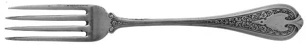 Florentine (Sterling, 1870, no monogram) Solid Youth Tea Fork