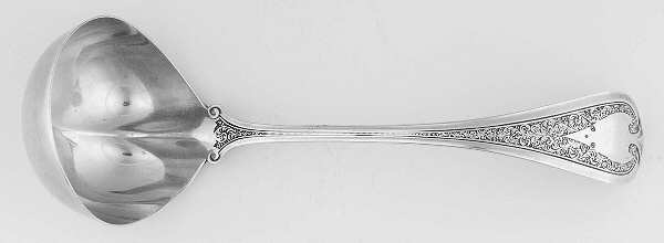 Florentine (Sterling, 1870, no monogram) Solid Gravy Ladle